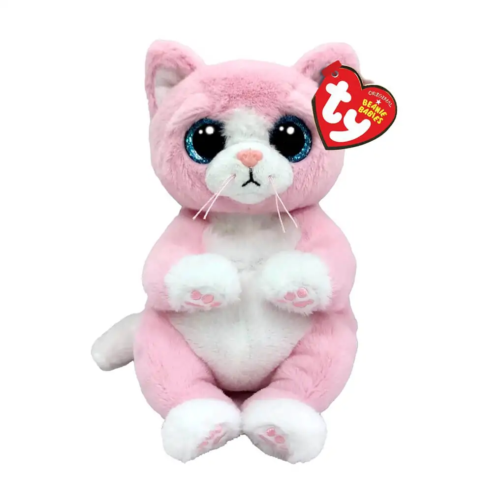 Ty bellies roze knuffel kat Lillebelle 15cm - Zachte knuffel 0008421412839